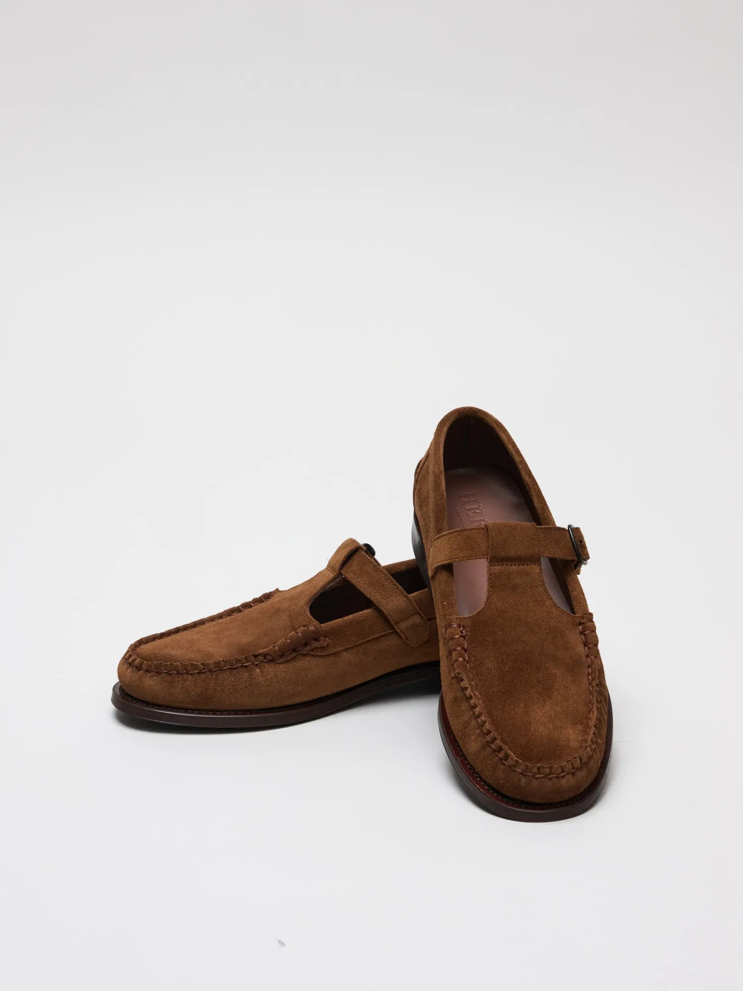 Alber Suede T-Bar Loafer, Tan