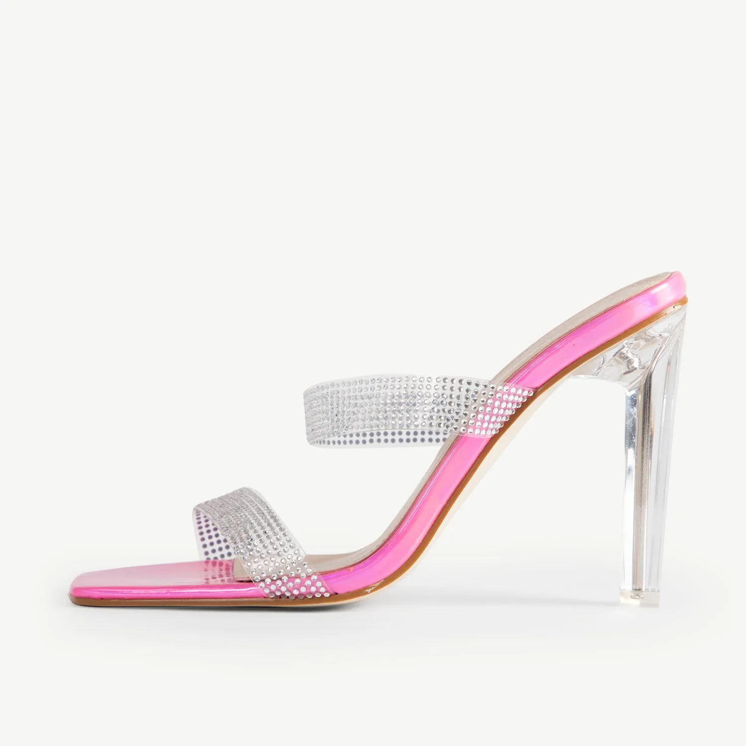 BEBO Ovee Heeled Mule in Pink