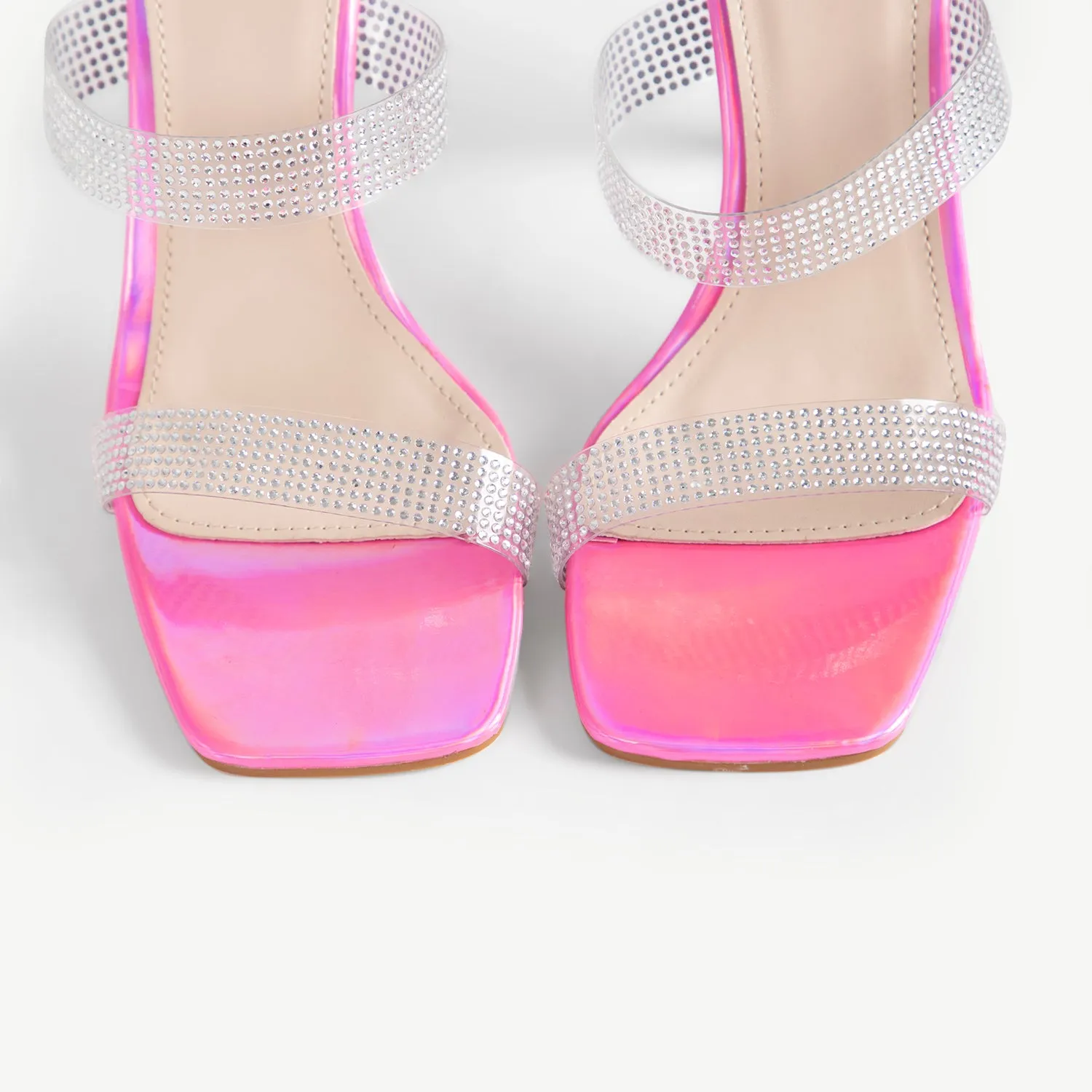 BEBO Ovee Heeled Mule in Pink