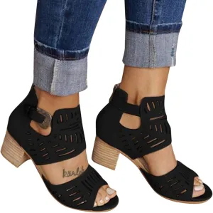 Dress Sandals for Women, Sandals Women Rhinestones Comfy Ankle Sandal Bling Hollow Out Shoes Casual Sandals