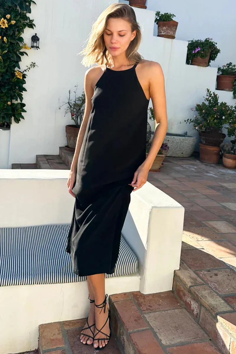 Emerson Fry Tie Up Heels in Black Leather