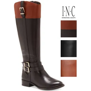 INC Womens Frankii Leather Riding Boots