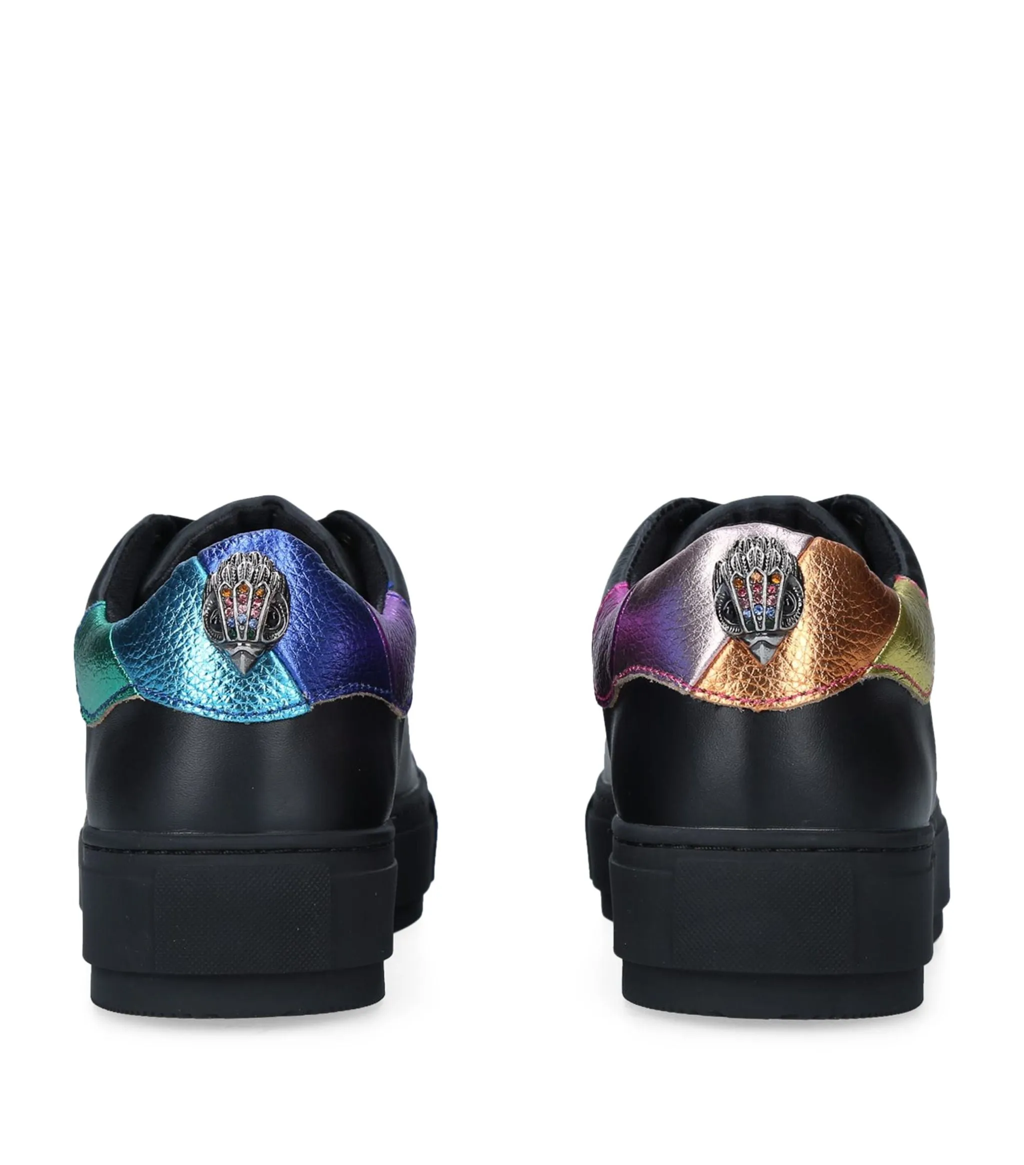 Kurt Geiger Black Laney Eagle Rainbow Detail Trainers UK 5 EU 38 