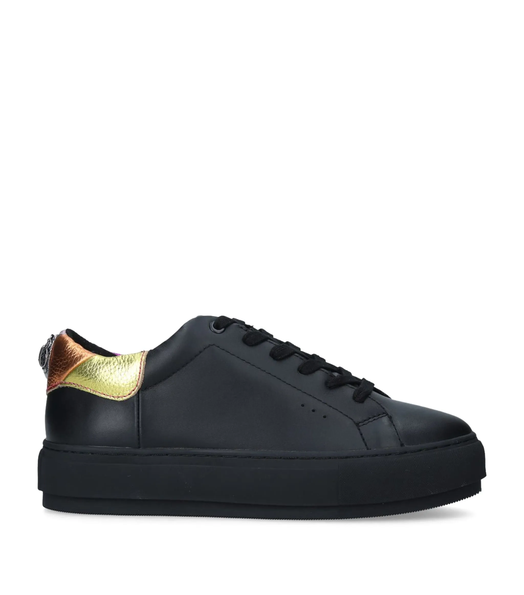 Kurt Geiger Black Laney Eagle Rainbow Detail Trainers UK 5 EU 38 
