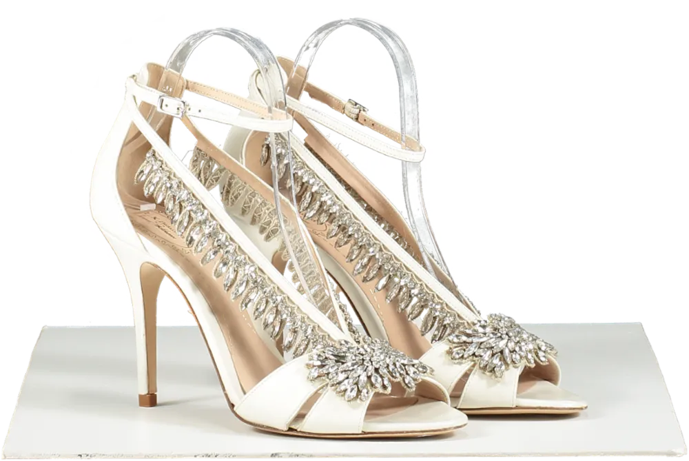 L.K.Bennett White X Jenny Packham Dahlia Ivory Crystals Sandals UK 7 EU 40 