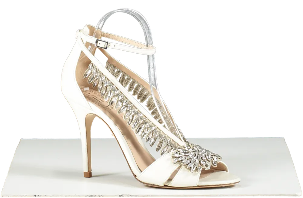 L.K.Bennett White X Jenny Packham Dahlia Ivory Crystals Sandals UK 7 EU 40 