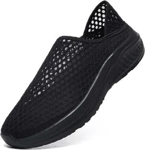 Men's Breathable Knit Sneakers Slip On Casual Shoes for Walking Running Yoga Gym Beach Comfortable Lightweight