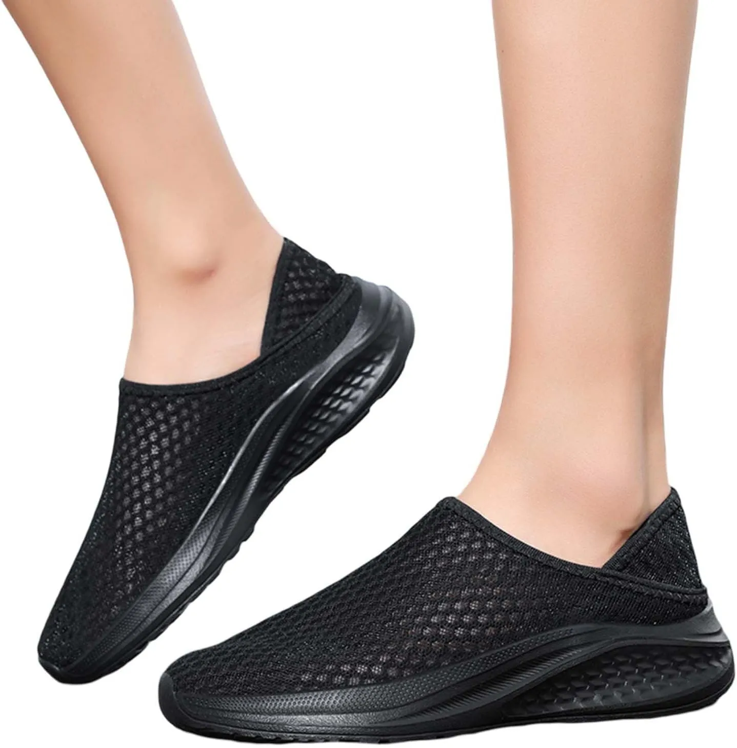 Men's Breathable Knit Sneakers Slip On Casual Shoes for Walking Running Yoga Gym Beach Comfortable Lightweight