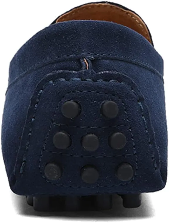 Santimon Mens Penny Loafers Suede Leather Casual Slip On Driving Wedding Prom Shoes Moccasins