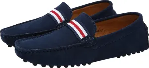 Santimon Mens Penny Loafers Suede Leather Casual Slip On Driving Wedding Prom Shoes Moccasins