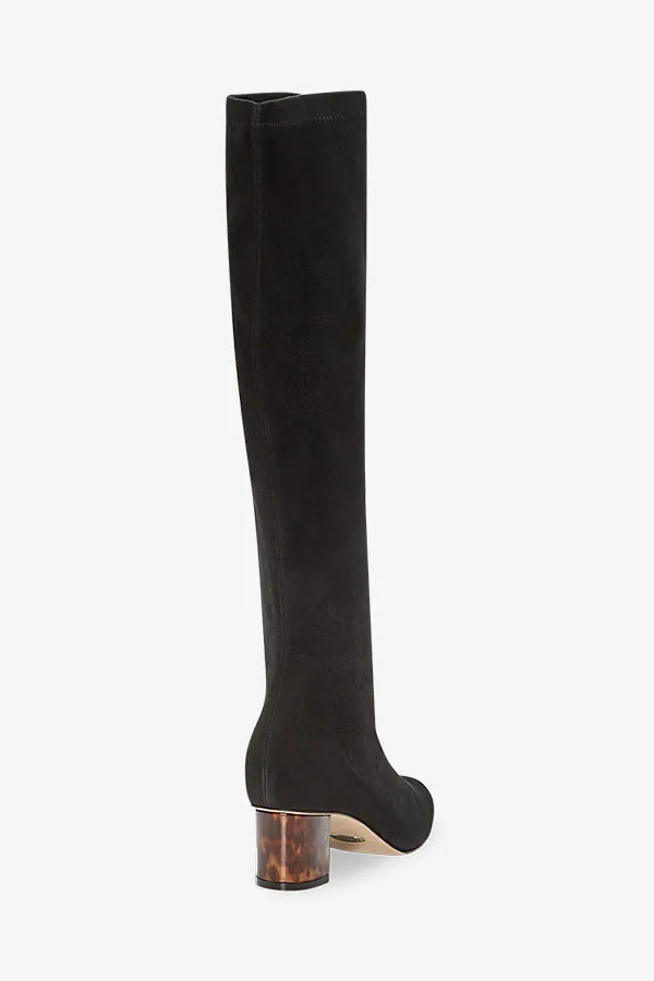 Sarah Flint Alexandra 50 Boot :: Black Stretch Suede