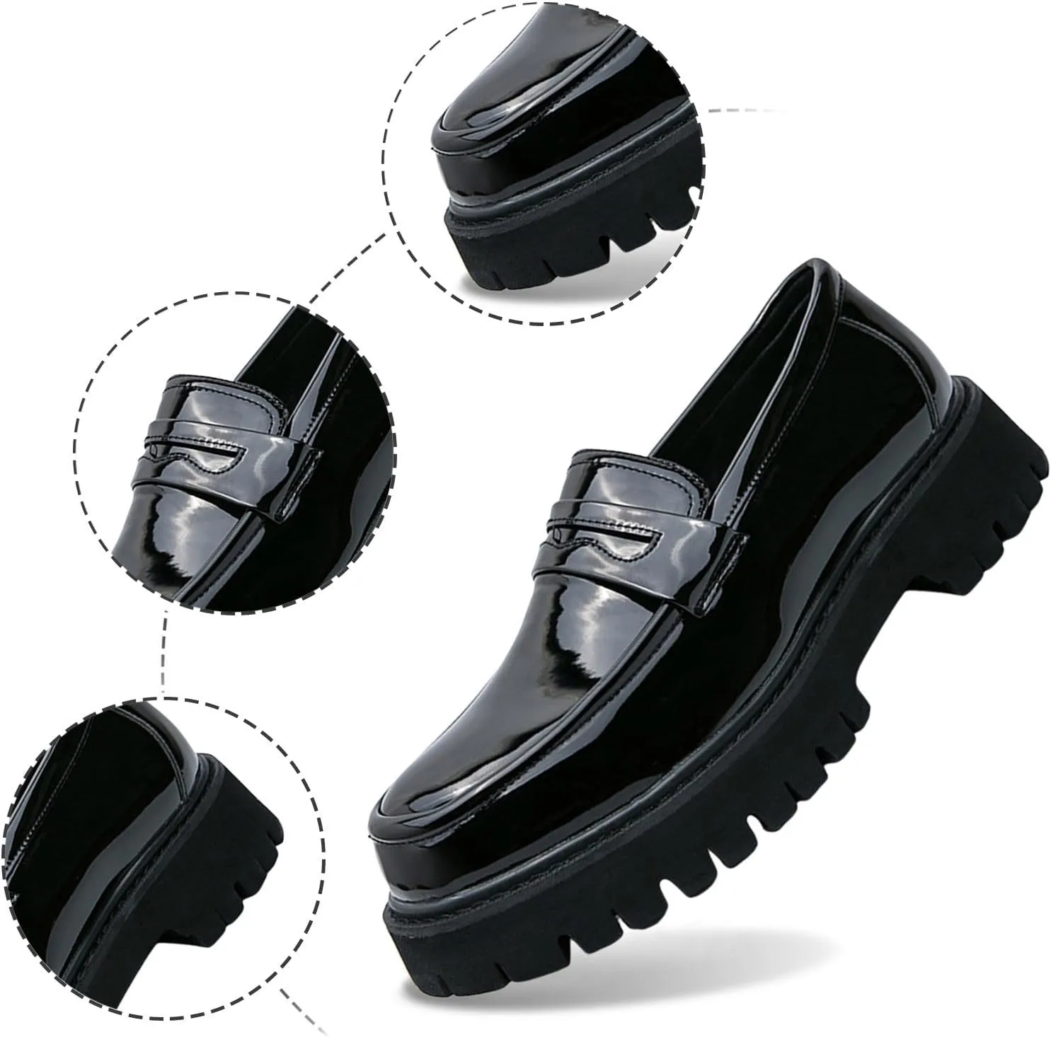 Spring and Autumn Edition Youth Le Fu Shoes Thick Soled Height Increasing Black Classic Casual Shoes for Men