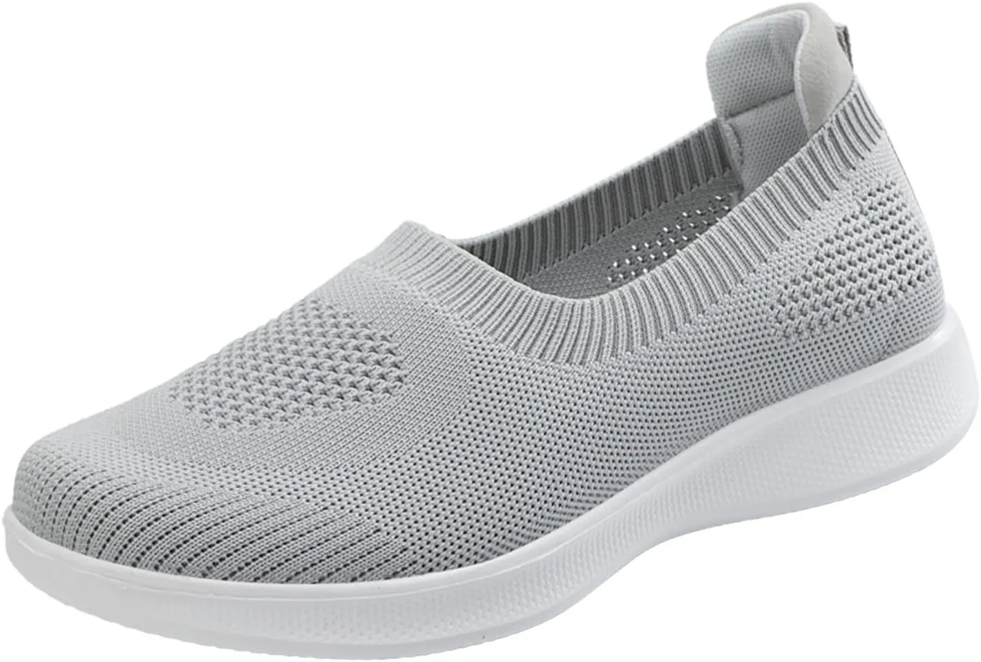 Women's Slip on Sneakers Shoes Woven Orthopedic Breathable Soft Shoes Walking Diabetic Foam Shoes Hands Free Slip in