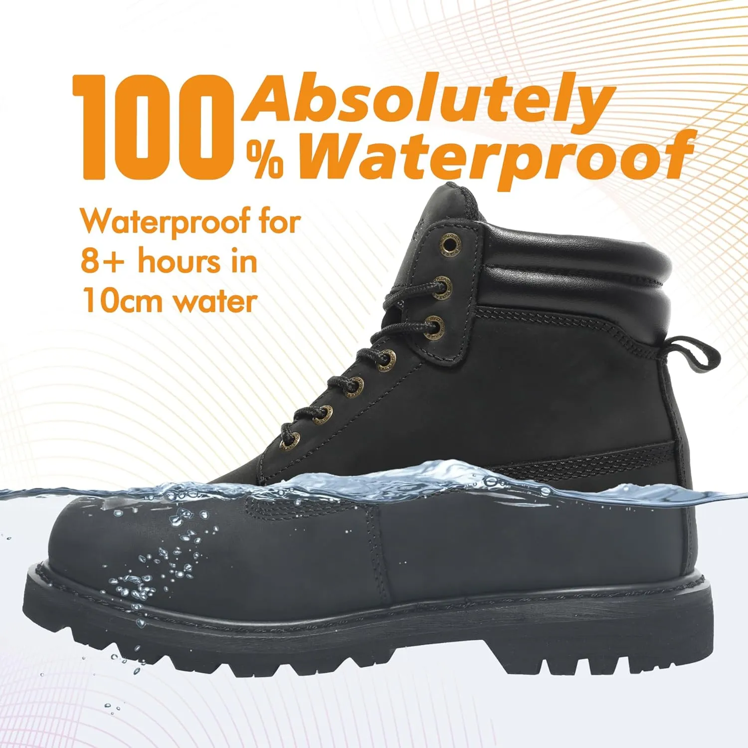 Work Boots for Men Waterproof Soft Toe Non Slip Comfortable Workboots